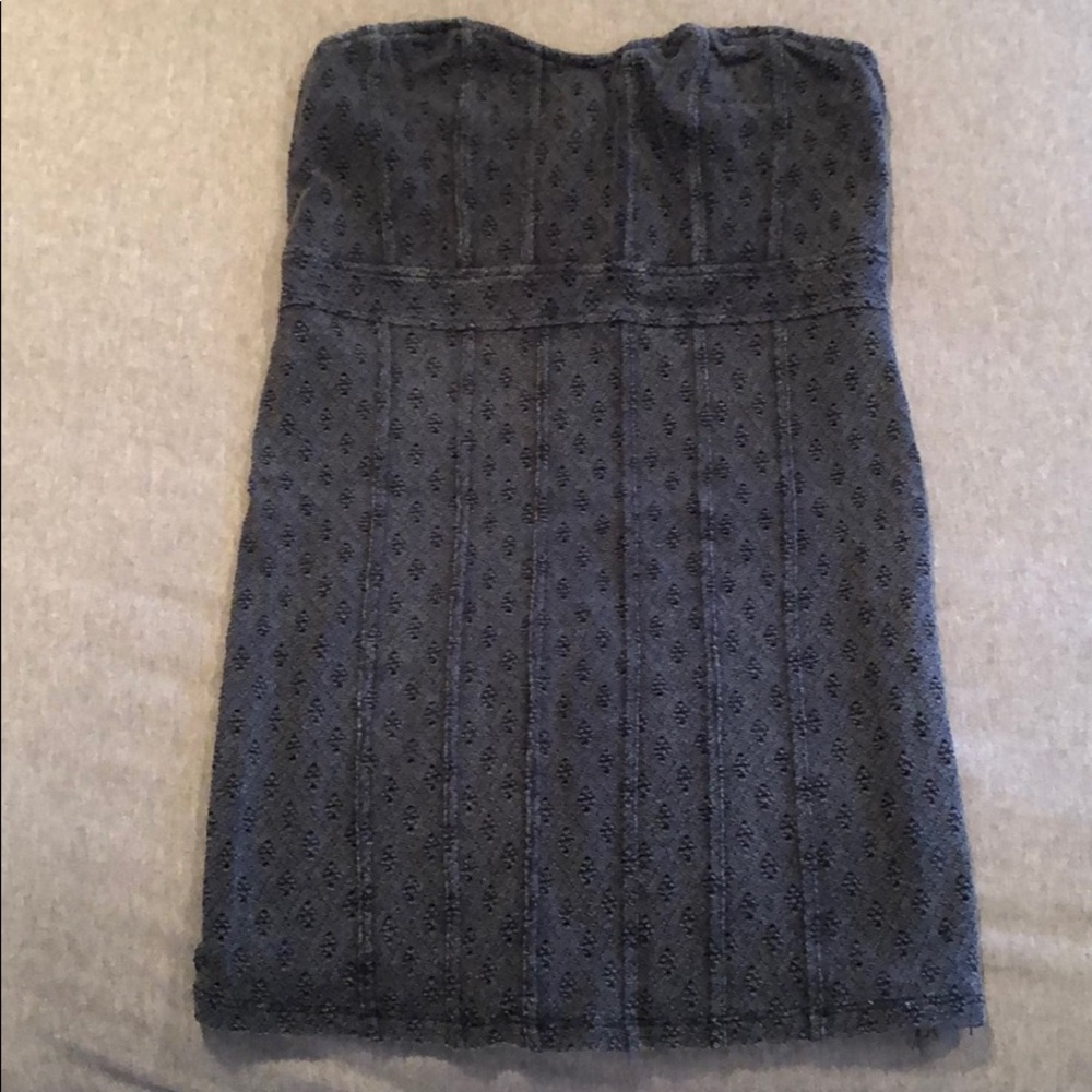 Free People dark grey adjustable tube top Size S